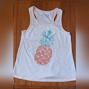 Miss Me Kid's Tank Top Sparkly Rhinestone Pineapple Girl's Large